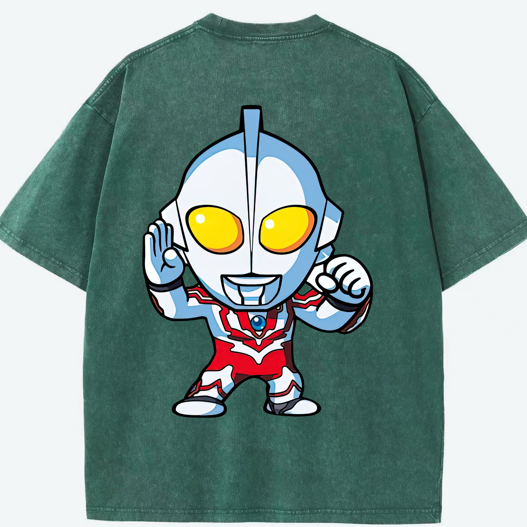 （画像用） ウルトラマン Ultraman 綿100% ヴィンテージ風 半袖Tシャツ（背面プリント）